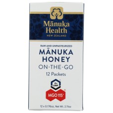 MANUKA HEALTH: Honey On The Go Mgo 115 Plus Sachets, 2.11 oz