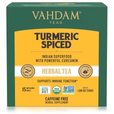 VAHDAM TEAS: Turmeric Spiced Herbal Tea, 1.06 oz