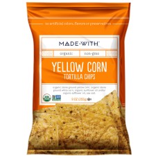 MADE WITH: Organic Yellow Corn Tortilla Chips, 9 oz