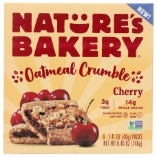 NATURES BAKERY: Bar Oatmeal Crmbl Cherry, 8.46 oz