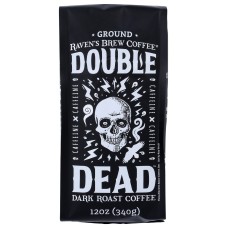 RAVENS BREW: Double Dead Ground Dark Roast Coffee, 12 oz