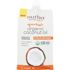 NUTIVA: Squeezable Organic Coconut Oil, 12 oz