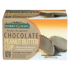 MARKET AND MAIN COFFEE: Coffee Chocolate Peanut Butter Single Serve, 12 EA
