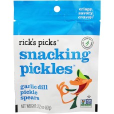 RICKS PICKS: Garlic Dill Pickle Spears Snacking Pickles, 2.2 oz