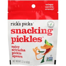 RICKS PICKS: Spicy Sriracha Pickle Spears Snacking Pickles, 2.2 oz