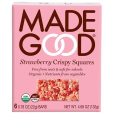 MADEGOOD: Strawberry Crispy Squares, 4.68 oz
