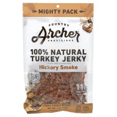 COUNTRY ARCHER: Hickory Smoke 100% Natural Turkey Jerky, 7 oz