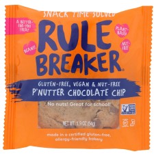 RULE BREAKER SNACKS: Pnutter Chocolate Chip Brownie, 1.9 oz