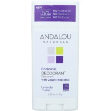 ANDALOU NATURALS: Lavender Thyme Botanical Deodorant, 2.65 oz