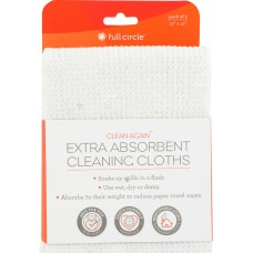 FULL CIRCLE HOME: Clean Again Extra Absorbent Cleaning Cloths, 1 ea