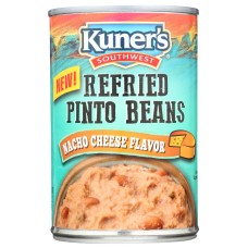 KUNERS: Refried Pinto Beans Nacho Cheese Flavor, 16 oz