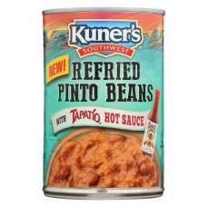 KUNERS: Refried Pinto Beans With Tapatio Hot Sauce, 16 oz