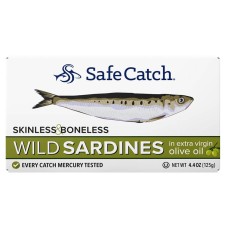 SAFECATCH: Skinless And Boneless Wild Sardines In Extra Virgin Olive Oil, 4.4 oz