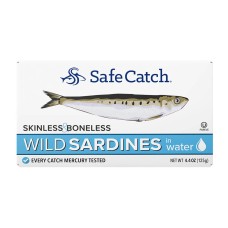 SAFECATCH: Skinless And Boneless Wild Sardines In Water, 4.4 oz