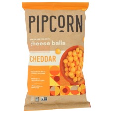 PIPCORN: Cheese Balls Cheddar, 4.5 oz