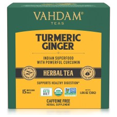 VAHDAM TEAS: Turmeric Ginger Herbal Tea, 1.06 oz