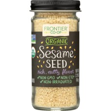 FRONTIER HERB: Organic Sesame Seeds Whole Hulled, 2.29 OZ