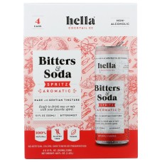 HELLA COCKTAIL: Bitters & Soda Spritz Aromatic 4Pk, 48 fo