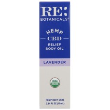RE BOTANICALS: Lavender Relief Body Oil, 0.34 oz