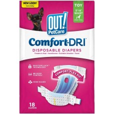 OUT PET CARE: Disposable Female Dog Diapers, 18 ea