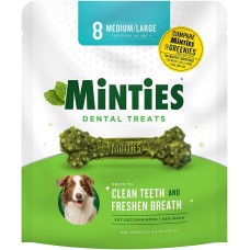 VETIQ: 8 Medium/Large Minties Dog Dental Treats, 6.4 oz
