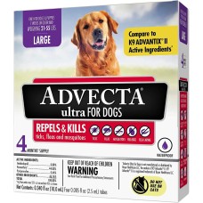ADVECTA: Ultra Flea & Tick Protection for Dogs 21 to 55 Lbs, 4 do