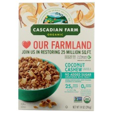 CASCADIAN FARM: Coconut Cashew Granola No Added Sugar, 14 oz