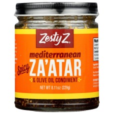 ZESTY Z: Mediterranean Za'atar Spicy & Olive Oil Condiment, 8.11 oz