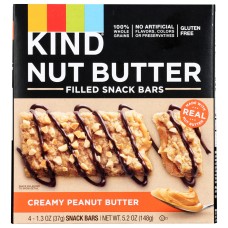 KIND: Creamy Peanut Butter Filled Snack Bars, 5.2 oz