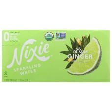 NIXIE: Water Sprk Lime Gingr 8Pk, 96 fo