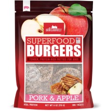 BARK AND HARVEST: Superfood Burgers Pork & Apple, 6 oz