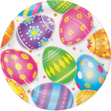 PARTY CREATIONS: Easter Eggs Dessert Plates, 8 ea
