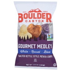 BOULDER CANYON: Gourmet Medley Salted Kettle Style Potato Chips, 5.25 oz