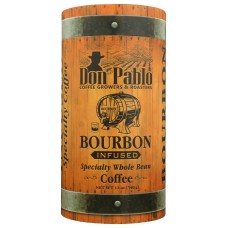 DON PABLO: Whole Bean Bourbon Infused Coffee, 12 oz
