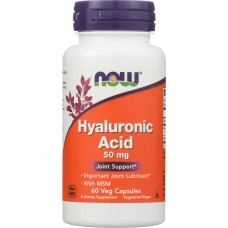 NOW: Hyaluronic Acid with MSM 50Mg, 12 vc