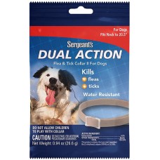 SERGEANT: Dual Action Flea & Tick Collar for Dog, 1 ea