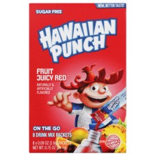 HAWAIIAN PUNCH: Fruit Juicy Red On The Go 8 Drink Mix Packets, 0.75 oz