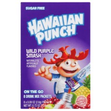 HAWAIIAN PUNCH: Wild Purple Smash On The Go 8 Drink Mix Packets, 0.72 oz