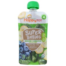 HAPPY TOT: Organic Banana Spinach & Blueberries Flavor Pouch, 4 oz