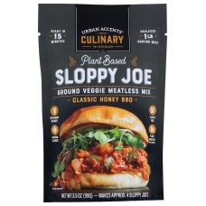 URBAN ACCENTS: Classic Honey Bbq Plant Based Sloppy Joe Ground Veggie Meatless Mix, 3.5 oz