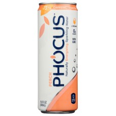 CLEAR CUT PHOCUS: Peach Sparkling Water, 11.5 fo