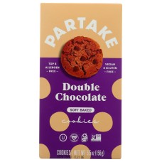 PARTAKE FOODS: Soft Baked Double Chocolate Cookies, 5.5 oz