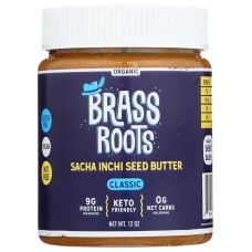 BRASS ROOTS: Classic Sacha Inchi Seed Butter, 12 oz