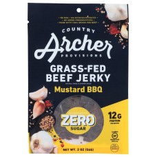 COUNTRY ARCHER: Jerky Beef Mstrd Bbq Ns, 2 oz