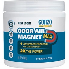 GONZO: Fragrance Free Odor Air Magnet Max With Activated Charcoal, 14 oz