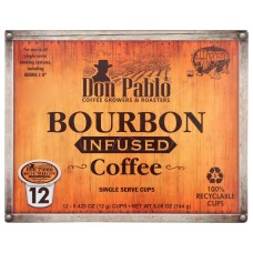 DON PABLO: Bourbon Infused Coffee Single Serve Cups, 12 ea