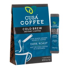 CUSA TEA: Cold Brew Dark Roast Instant Coffee, 0.5 oz