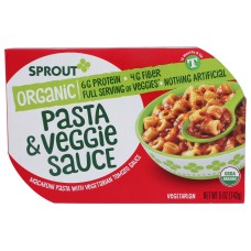 SPROUT: Pasta & Veggie Sauce Toddler Meal, 5 oz