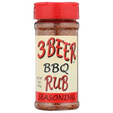 3 BEER RUB: BBQ Seasoning, 5 oz