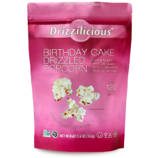 DRIZZILICIOUS: Birthday Cake Drizzled Popcorn, 3.6 oz